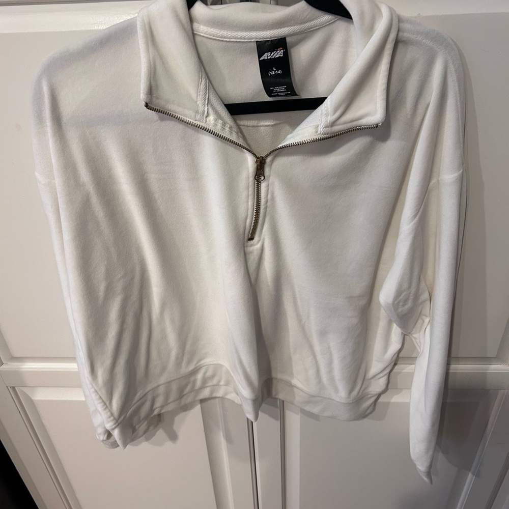 Avia White Quarter-Zip Sweatshirt
